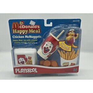 Vtg Rare Playskool McDonald's Happy Meal Set Chicken Nuggets 2000 Hasbro Sealed